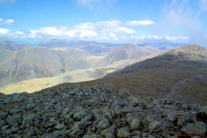 Great Gable etc. - from Scafell summit.